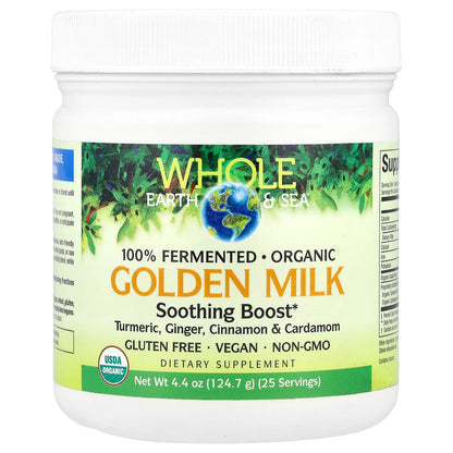 Natural Factors, Whole Earth & Sea®, Golden Milk Soothing Boost, 4.4 oz (124.7 g)