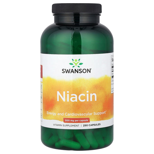 Swanson, Niacin, 500 mg, 250 Capsules