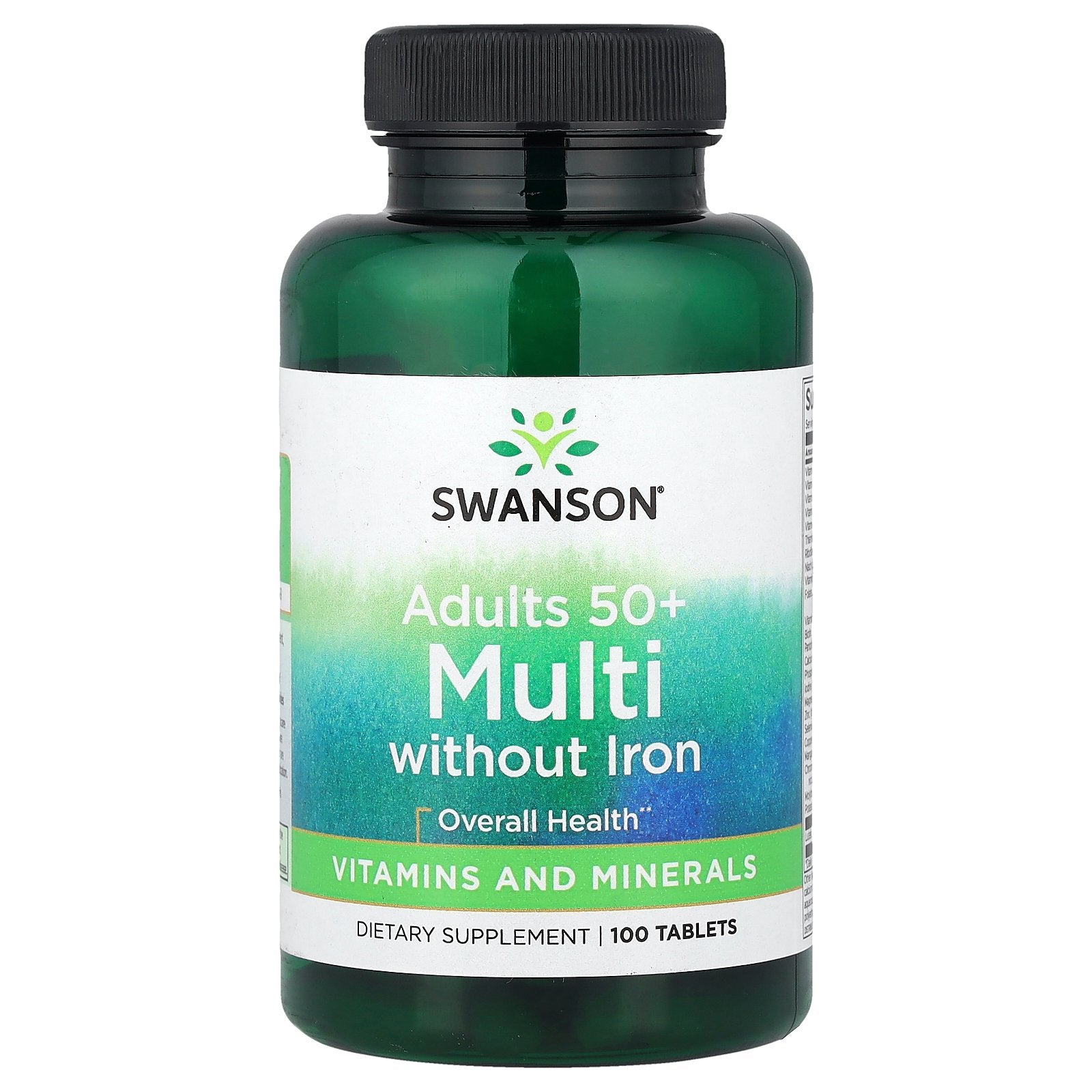 Swanson, Adults 50+ Multi Without Iron, 100 Tablets