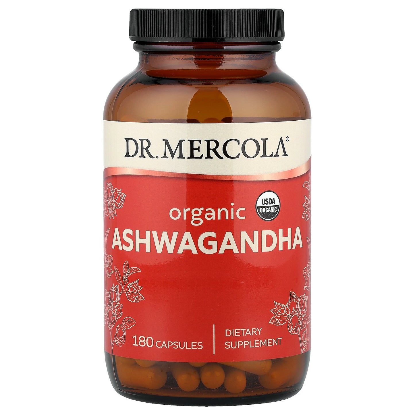 Dr. Mercola, Organic Ashwagandha, 180 Capsules (400 mg per Capsule)