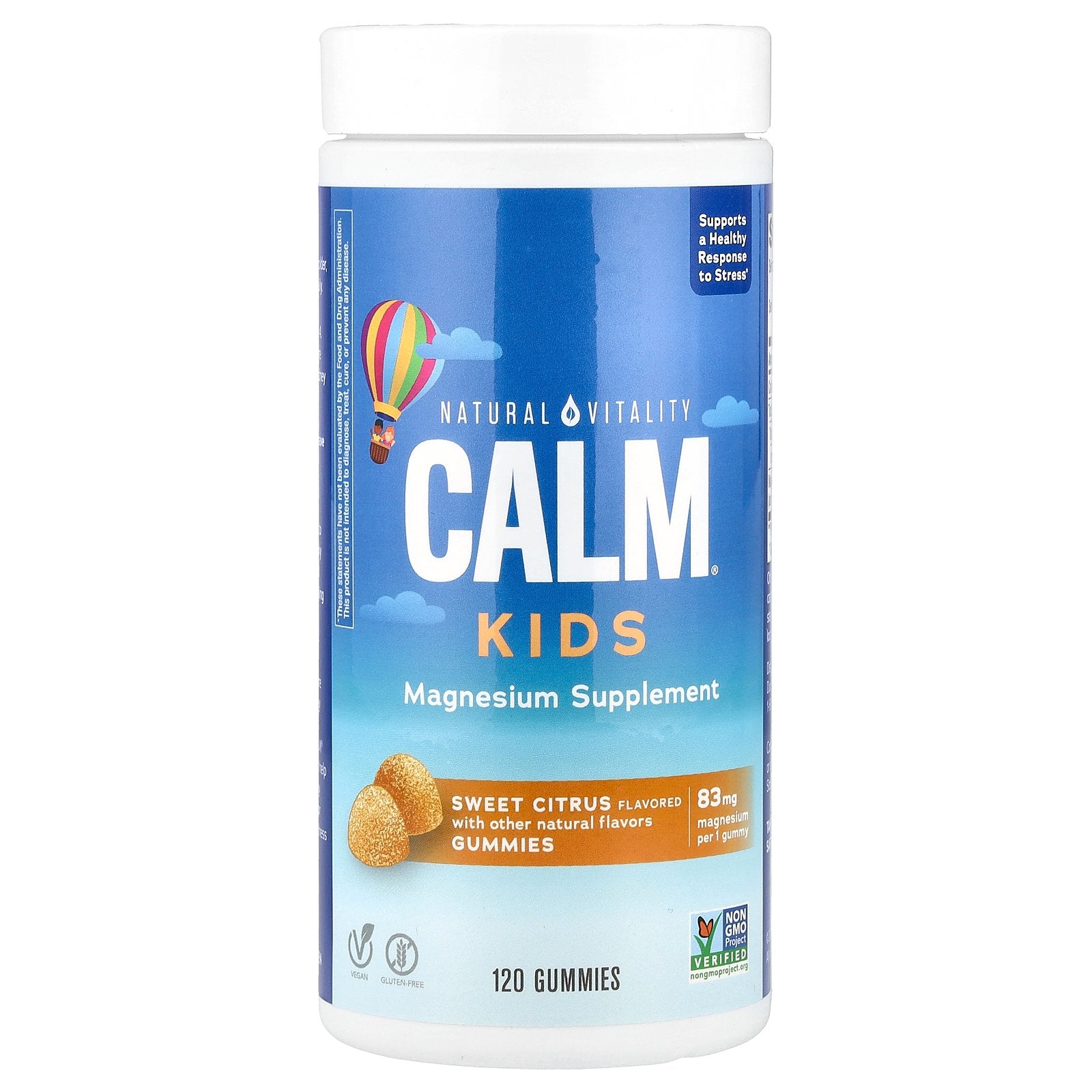 Natural Vitality, CALM®, Kids Gummies, Sweet Citrus, 83 mg, 120 Gummies