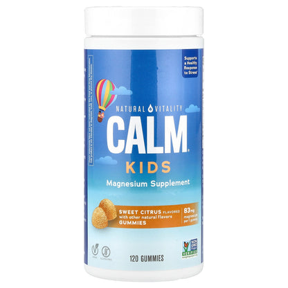 Natural Vitality, CALM®, Kids Gummies, Sweet Citrus, 83 mg, 120 Gummies