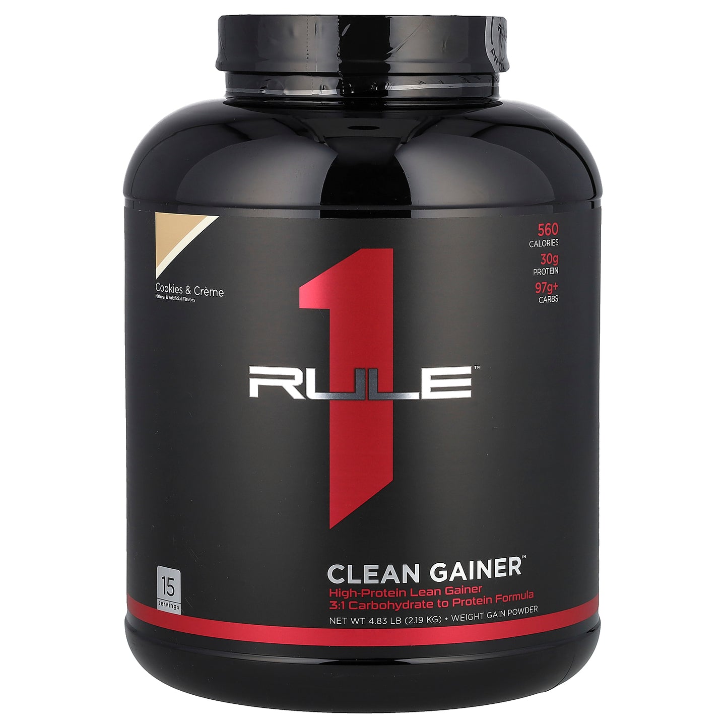 Rule One Proteins, Clean Gainer™, Cookies & Cream, 4.83 lb (2.19 kg)