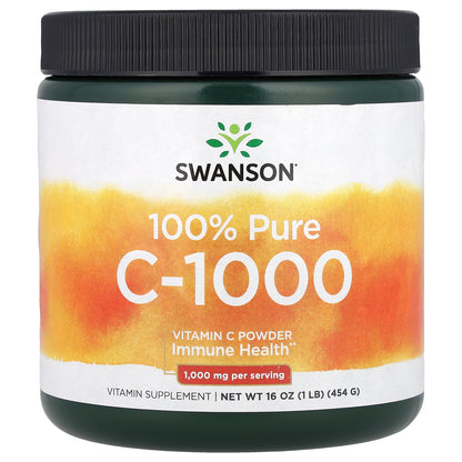 Swanson, 100% Pure C-1000, Vitamin C Powder, 16 oz (454 g)