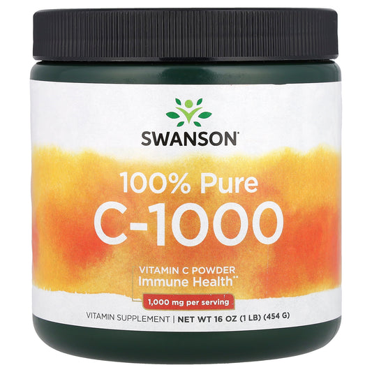 Swanson, 100% Pure C-1000, Vitamin C Powder, 16 oz (454 g)