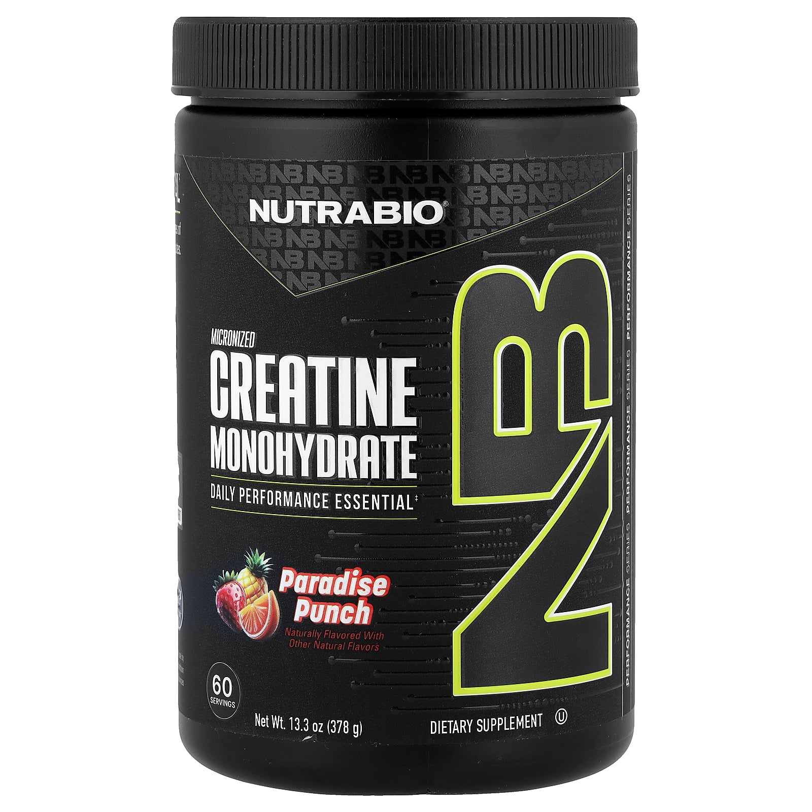 NutraBio, Micronized Creatine Monohydrate, Paradise Punch, 13.3 oz (378 g)