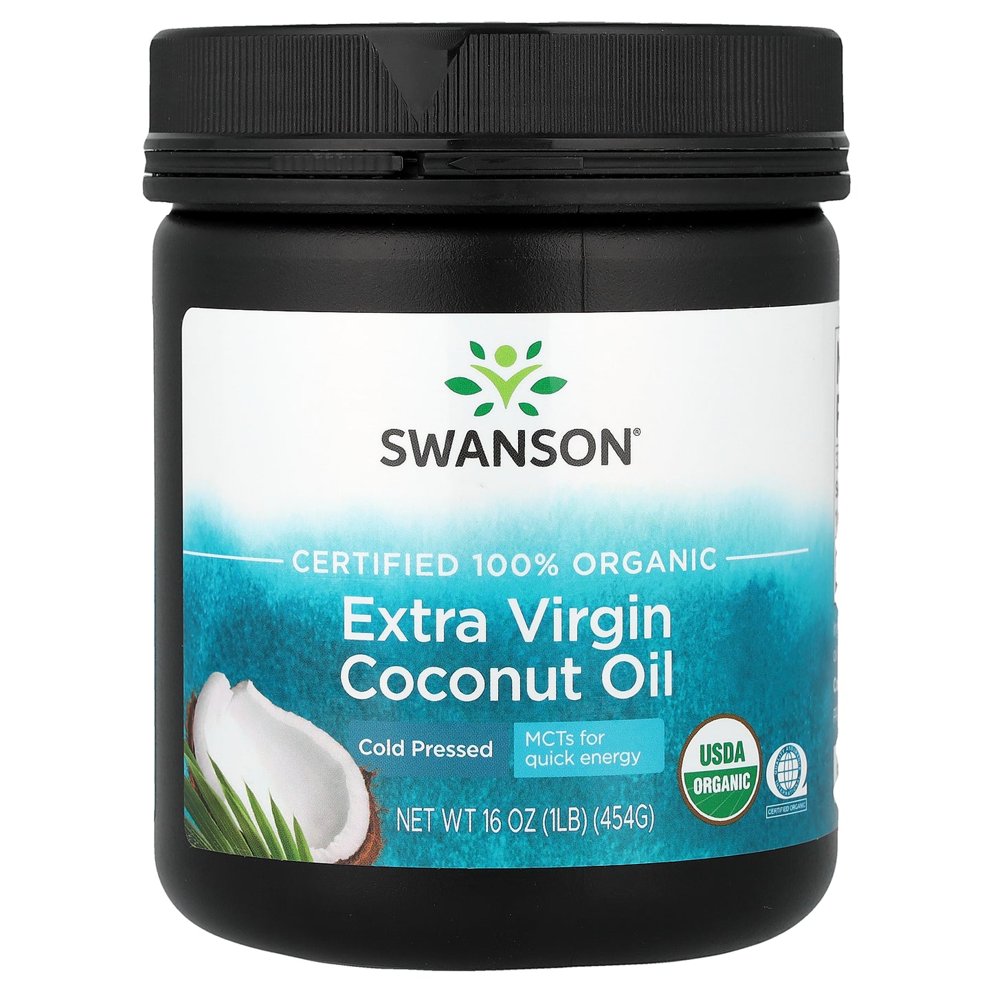 Swanson, Organic Extra Virgin Coconut Oil, Cold Pressed, 16 oz (454 g)