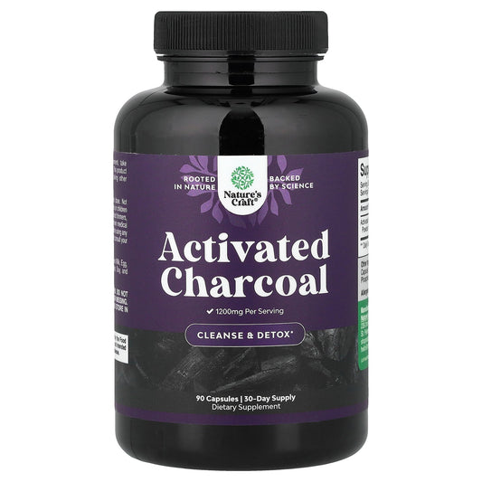 Nature's Craft, Activated Charcoal, 90 Capsules (400 mg per Capsule)