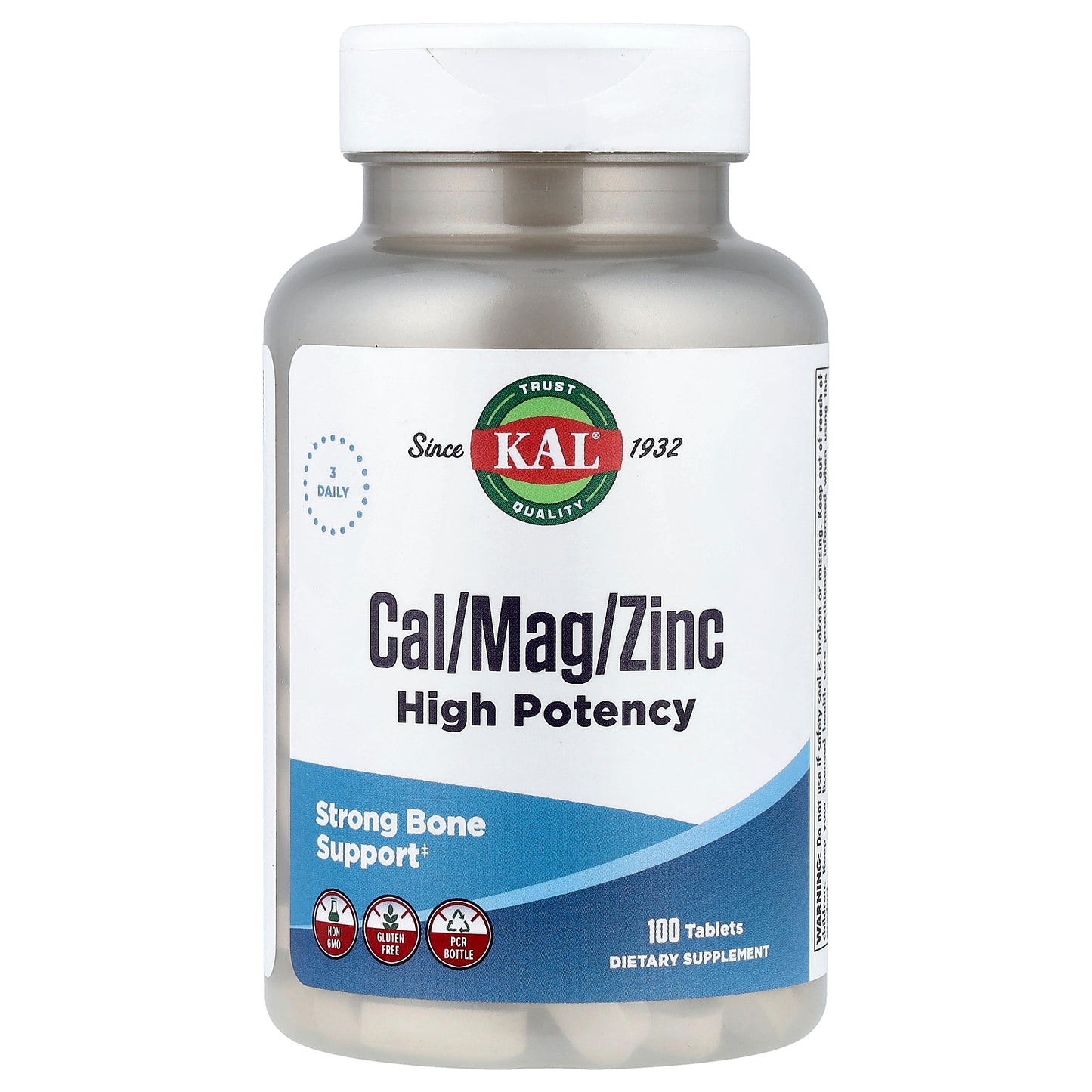 KAL, Cal/Mag/Zinc, High Potency , 100 Tablets