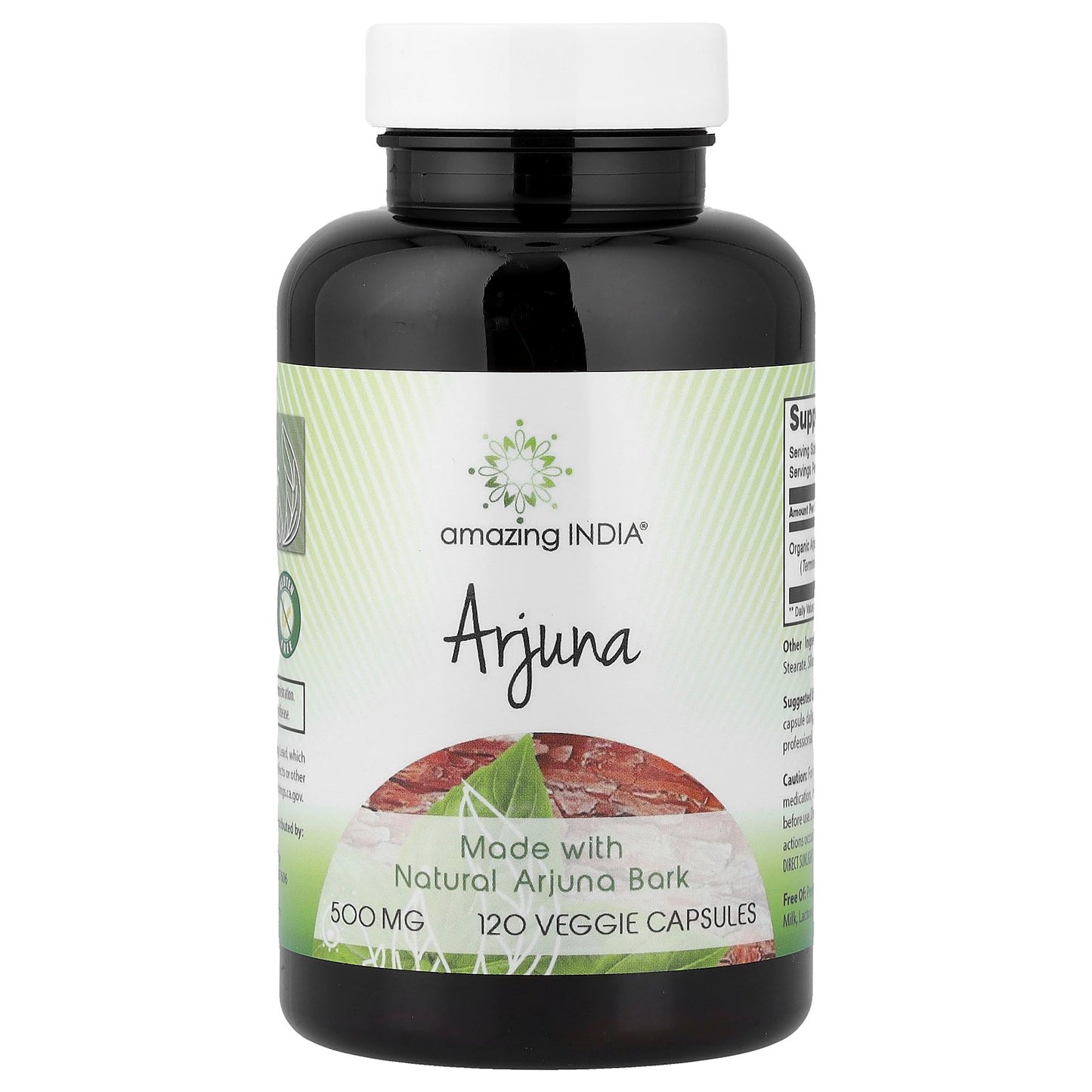 Amazing India, Arjuna, 500 mg, 120 Veggie Capsules