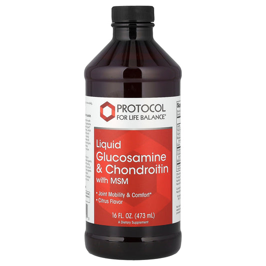 Protocol for Life Balance, Liquid Glucosamine & Chondroitin with MSM, Citrus, 16 fl oz (473 ml)