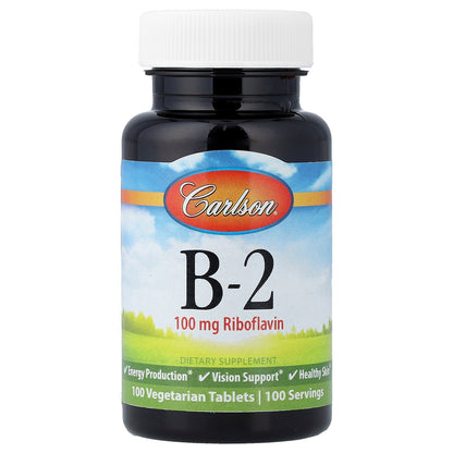 Carlson, Vitamin B-2, 100 Vegetarian Tablets