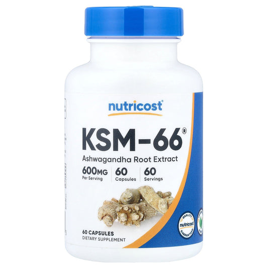 Nutricost, KSM-66®, Ashwagandha Root Extract, 60 Capsules