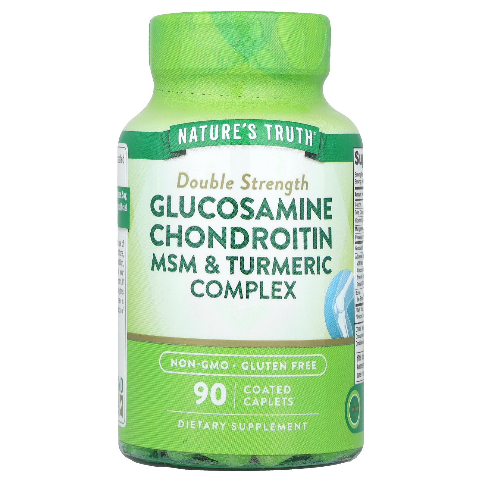 Nature's Truth, Double Strength Glucosamine Chondroitin MSM & Turmeric Complex, 90 Coated Caplets