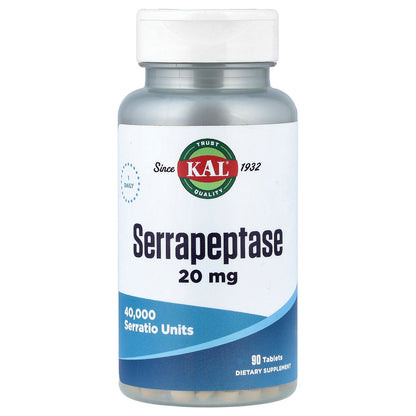 KAL, Serrapeptase, 20 mg, 90 Tablets