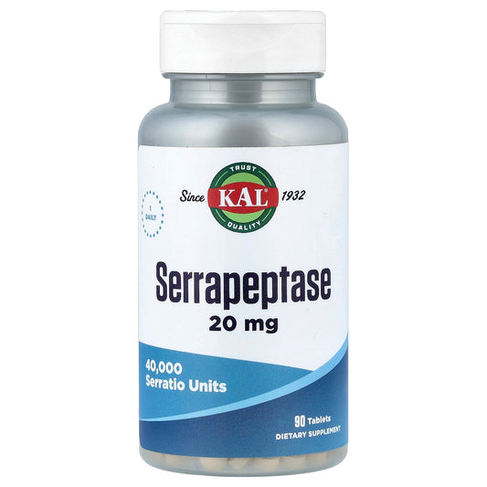 KAL, Serrapeptase, 20 mg, 90 Tablets