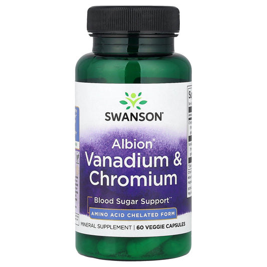 Swanson, Albion® Vanadium & Chromium, 60 Veggie Capsules