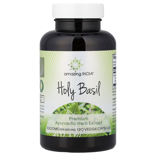 Amazing India, Holy Basil, 120 Veggie Capsules (500 mg per Capsule)