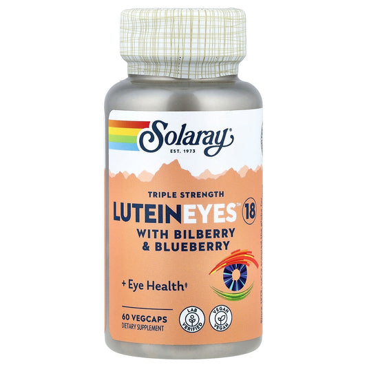 Solaray, LuteinEyes™ 18, With Bilberry & Blueberry, Triple Strength, 60 VegCaps