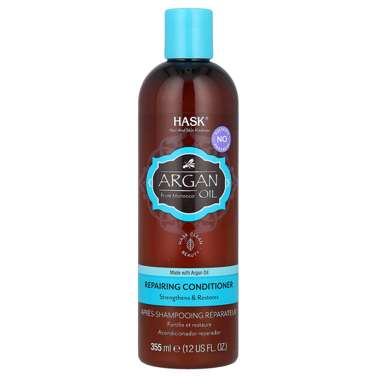 Hask Beauty, Argan Oil From Morocco, Repairing Conditioner, 12 fl oz (355 ml)