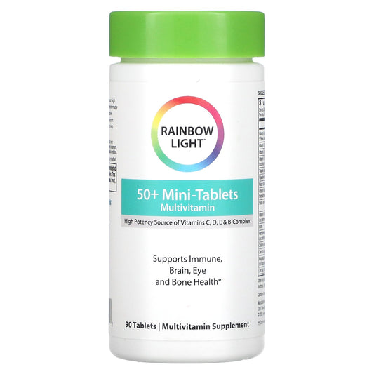 Rainbow Light, 50+ Mini Tablet, Multivitamin, 90 Tablets