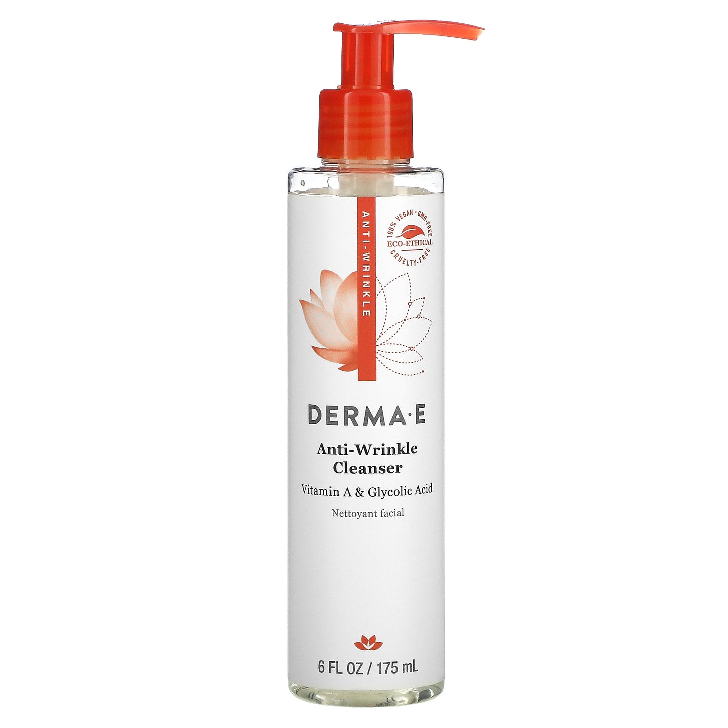 DERMA E, Anti-Wrinkle Cleanser, Vitamin A & Glycolic Acid, 6 fl oz (175 ml)