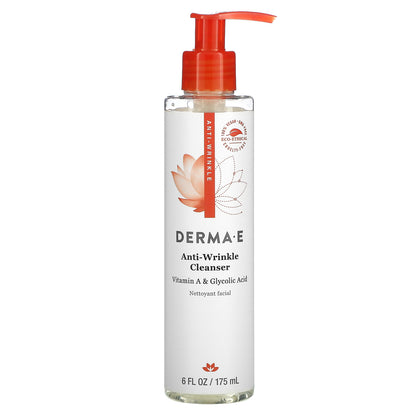 DERMA E, Anti-Wrinkle Cleanser, Vitamin A & Glycolic Acid, 6 fl oz (175 ml)