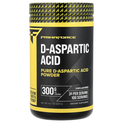 Primaforce, D-Aspartic Acid Powder, Unflavored, 10.7 oz (300 g)