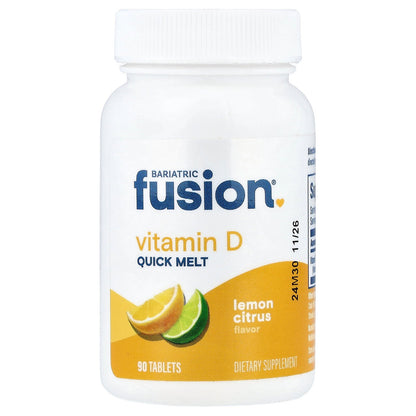 Bariatric Fusion, Vitamin D, Quick Melt, Lemon Citrus, 90 Tablets (125 mcg per Tablet)