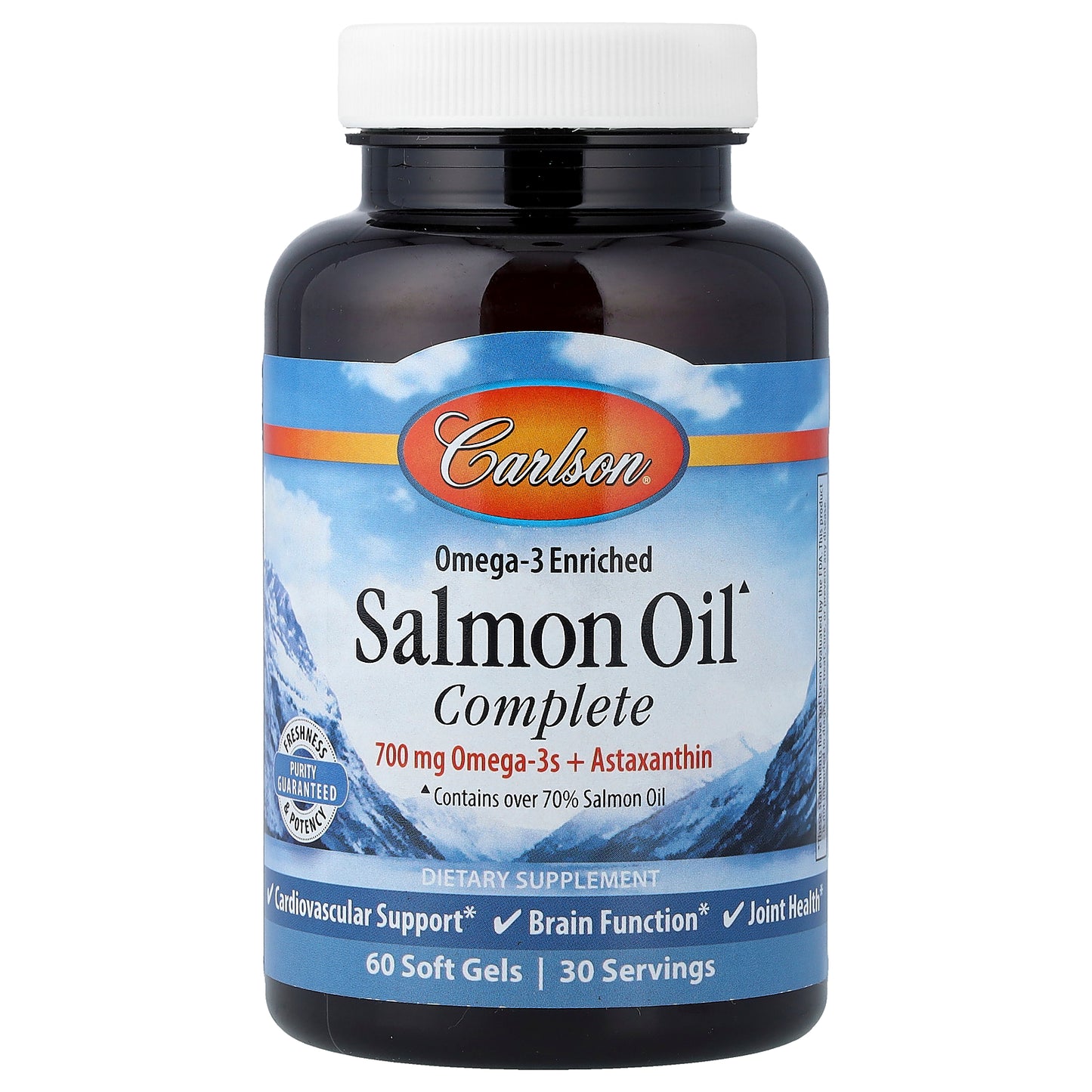 Carlson, Omega-3 Enriched Salmon Oil Complete, 60 Soft Gels
