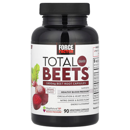 Force Factor, Total Beets®, 1,800 mg, 90 Vegetable Capsules (600 mg per Capsule)