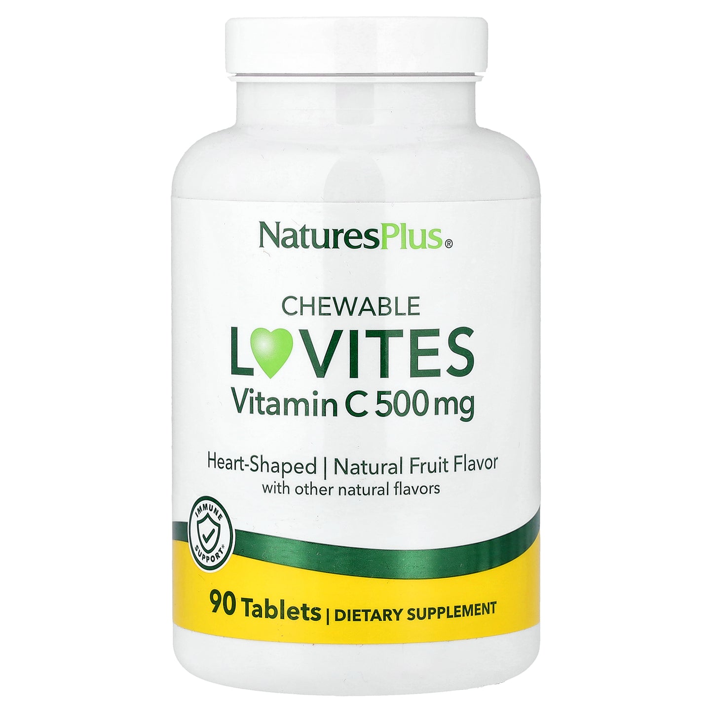 NaturesPlus, Chewable Lovites, Vitamin C, Natural Fruit, 90 Tablets