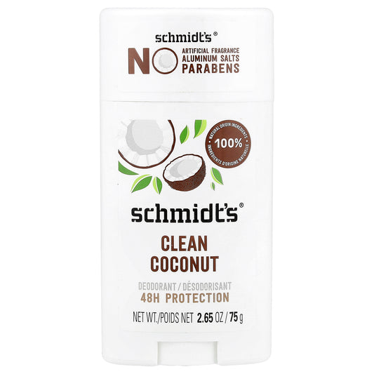 Schmidt's, Deodorant, Clean Coconut, 2.65 oz (75 g)