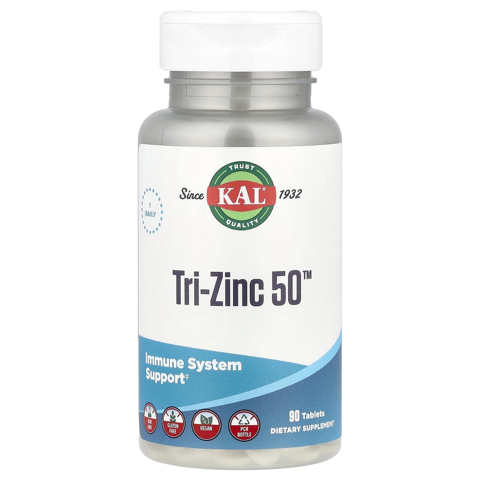 KAL, Tri-Zinc 50™, 90 Tablets (50 mg per Tablet)