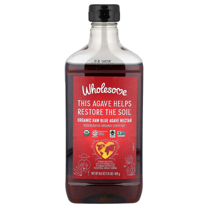 Wholesome Sweeteners, Organic Raw Blue Agave Nectar, 18.5 oz (525 g)