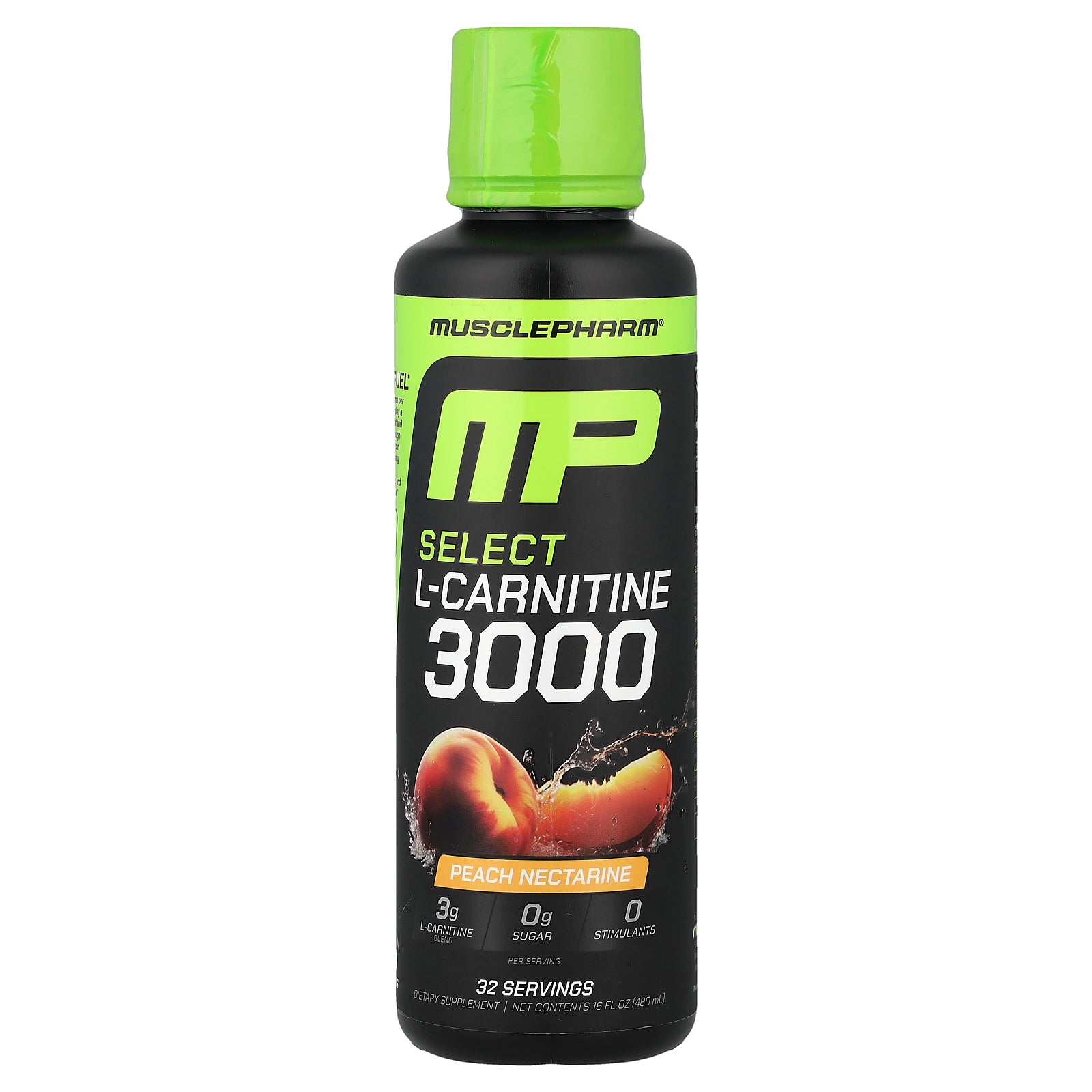 MusclePharm, Select L-Carnitine 3000, Peach Nectarine, 16 fl oz (480 ml)