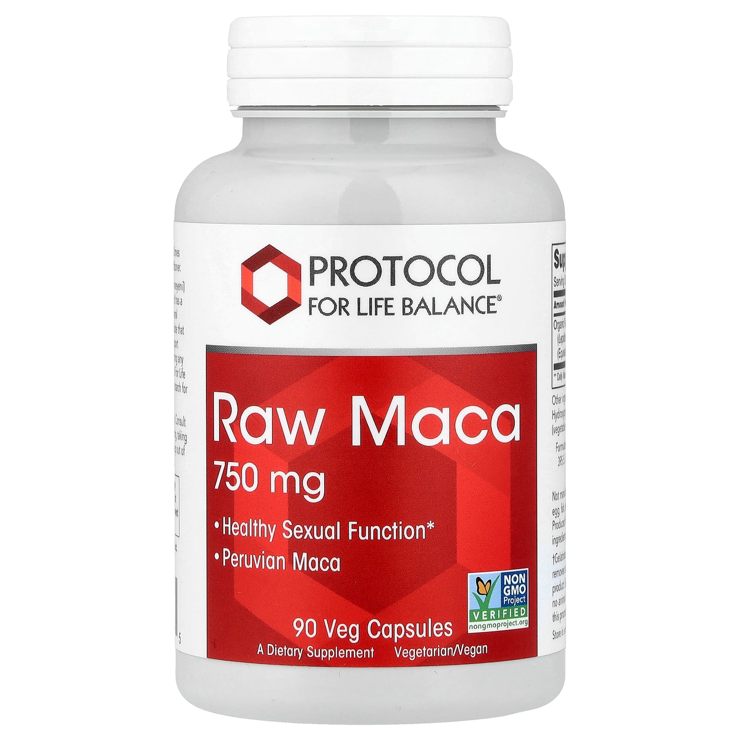 Protocol for Life Balance, Raw Maca, 750 mg , 90 Veg Capsules