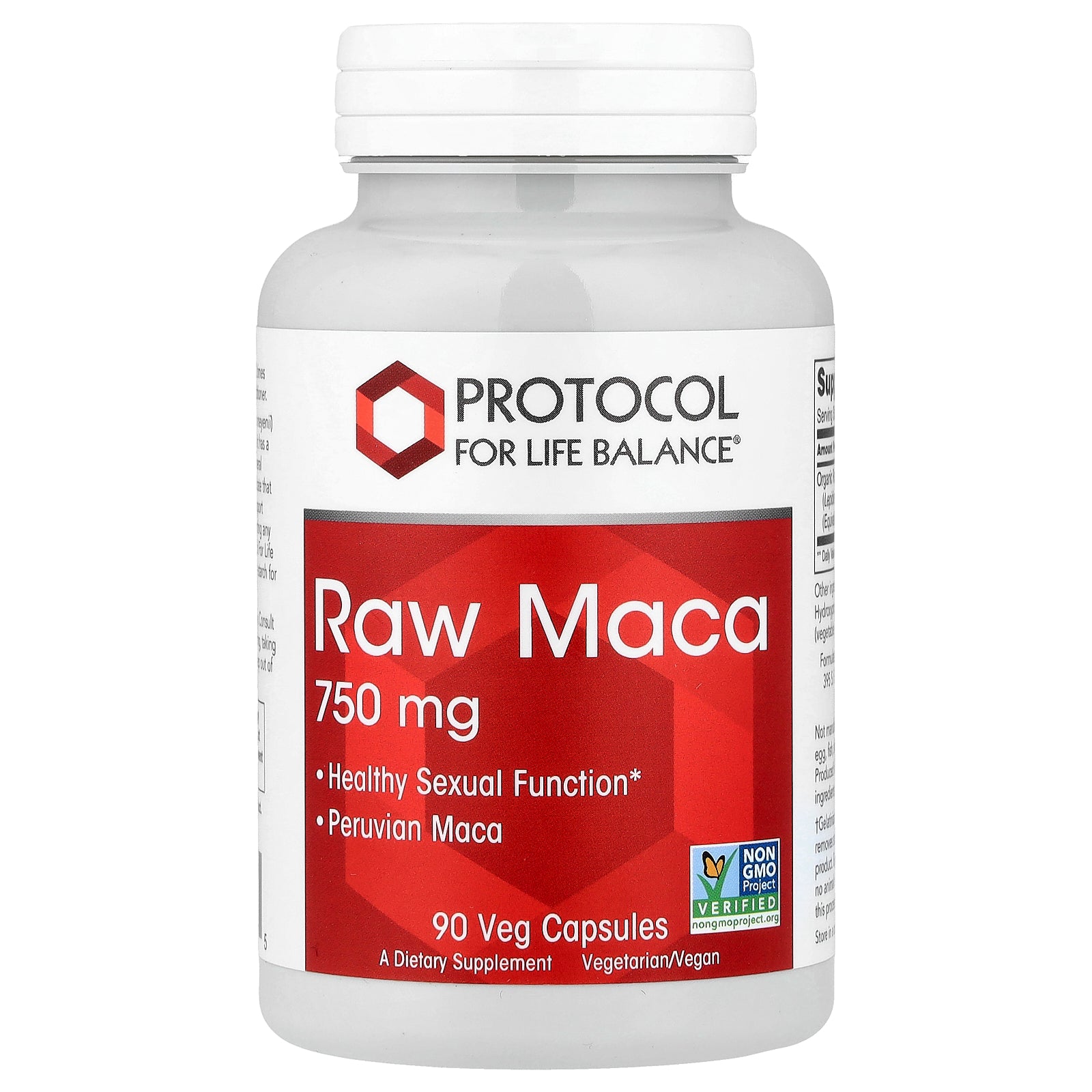 Protocol for Life Balance, Raw Maca, 750 mg , 90 Veg Capsules