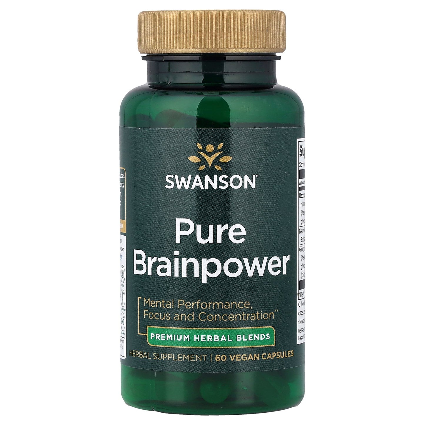 Swanson, Pure Brainpower, 60 Vegan Capsules