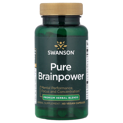 Swanson, Pure Brainpower, 60 Vegan Capsules