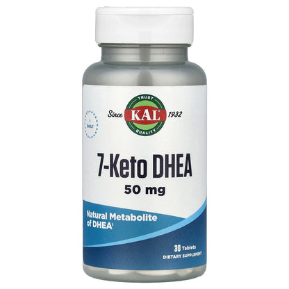 KAL, 7-Keto DHEA, 50 mg, 30 Tablets