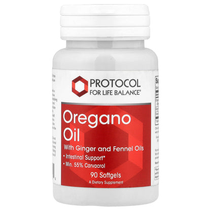 Protocol for Life Balance, Oregano Oil with Ginger and Fennel Oils, 90 Softgels