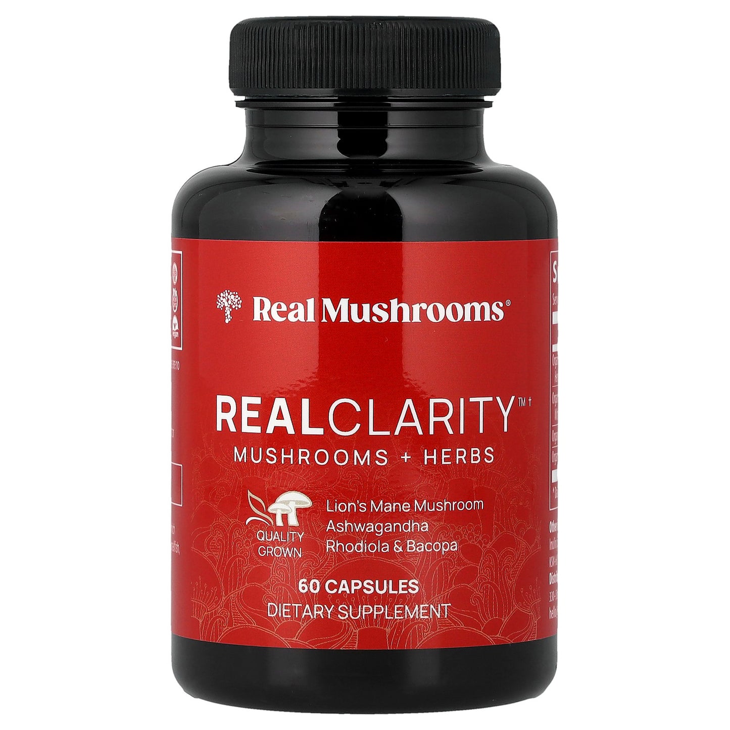 Real Mushrooms, RealClarity™, Mushrooms + Herbs, 60 Capsules