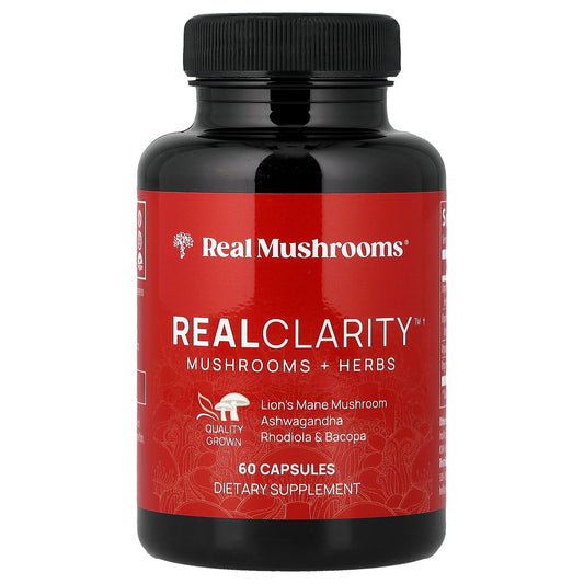 Real Mushrooms, RealClarity™, Mushrooms + Herbs, 60 Capsules