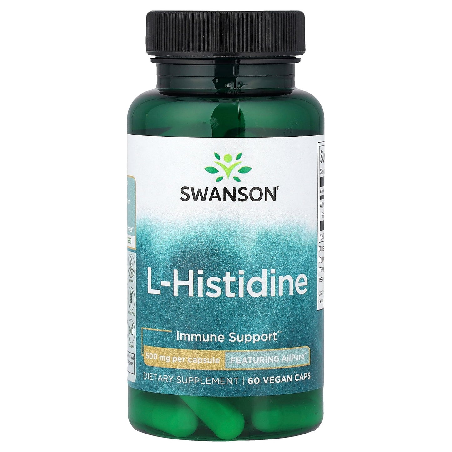 Swanson, L-Histidine, 500 mg, 60 Vegan Caps