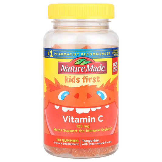 Nature Made, Kids First®, Vitamin C Gummies, Tangerine, 125 mg, 110 Gummies
