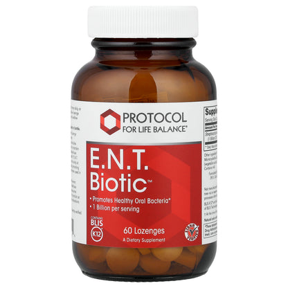 Protocol for Life Balance, E.N.T. Biotic™, 60 Lozenges (21 mg per Lozenge)