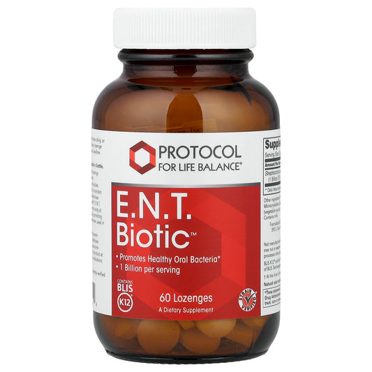 Protocol for Life Balance, E.N.T. Biotic™, 60 Lozenges (21 mg per Lozenge)