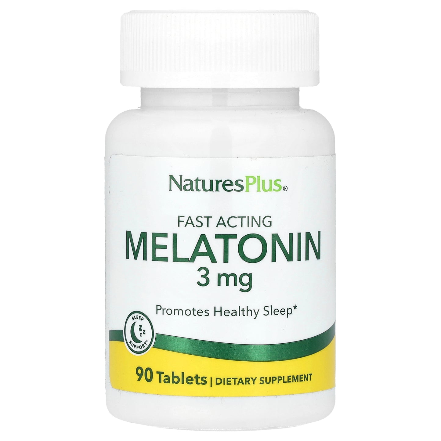 NaturesPlus, Fast Acting Melatonin, 3 mg, 90 Tablets