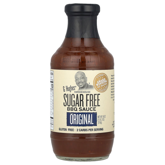 G Hughes, Sugar Free BBQ Sauce, Original, 18 oz (510 g)